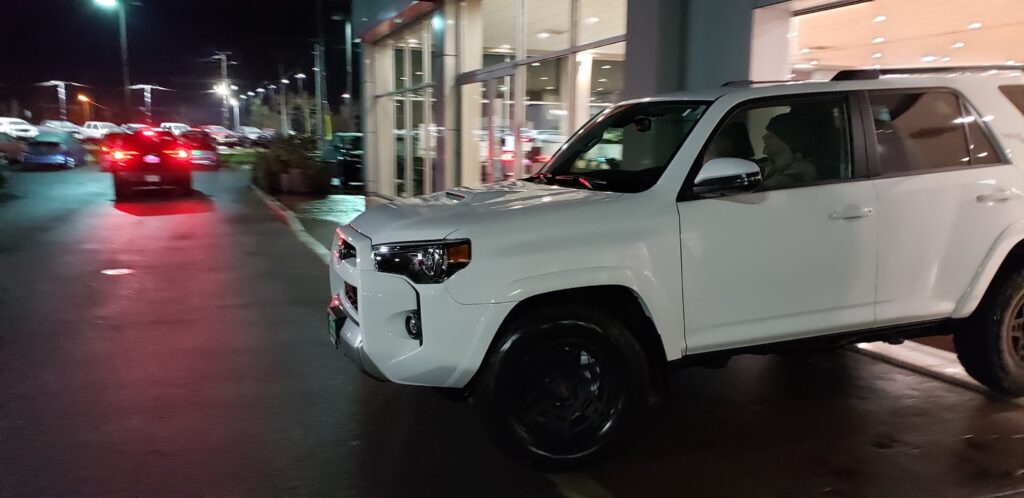 us driving away with our 2023 toyota 4runner premium trd